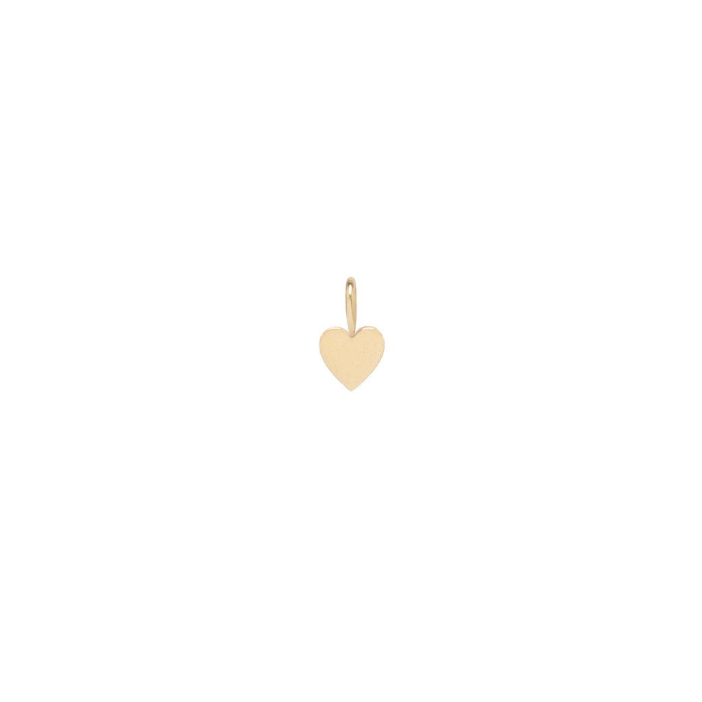 Zoe Chicco gold heart charm, front view