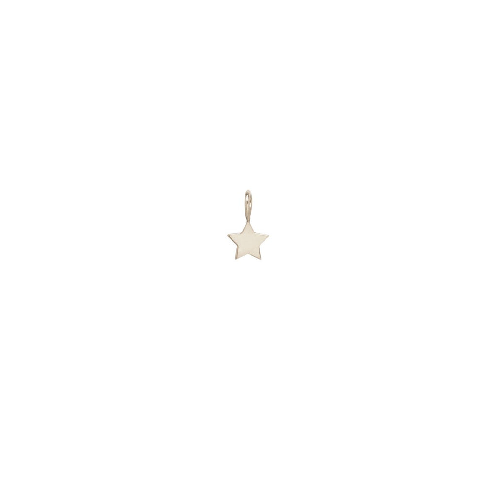 Zoe Chicco white gold star charm, front view