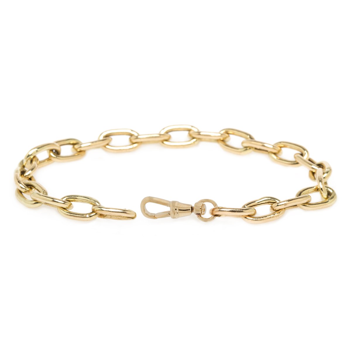 Zoe Chicco gold link bracelet, front view