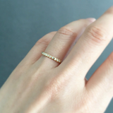 Satomi Kawakita | Small White Diamond Circle Half Eternity Band
