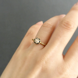 Satomi Kawakita | Brown Diamond Hexagon Pave Ring