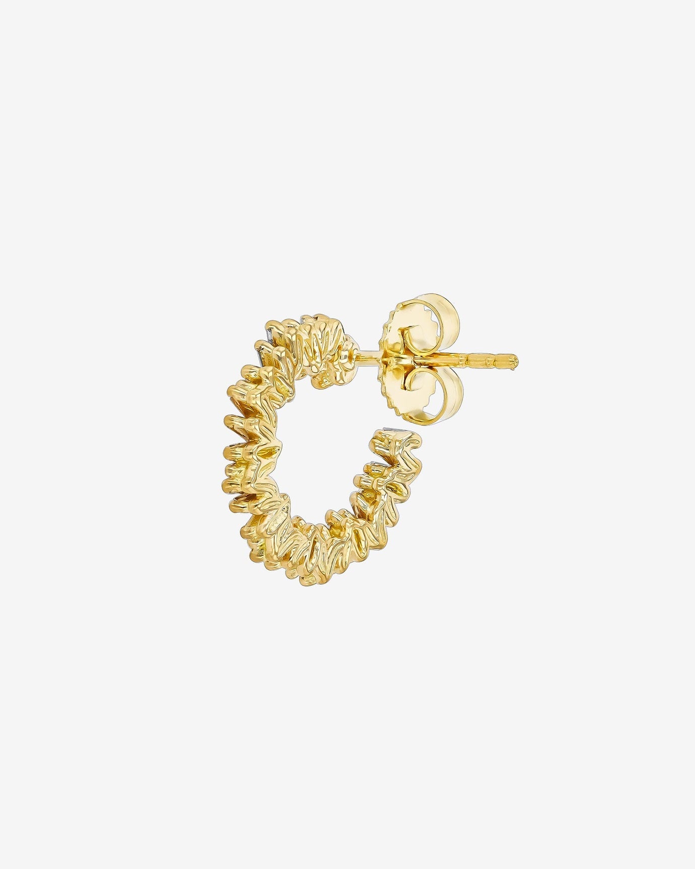 Suzanne Kalan | 18k Classic Diamond Mini Sideways Spiral Hoop Earrings