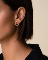 Suzanne Kalan | 18k Classic Diamond Mini Sideways Spiral Hoop Earrings