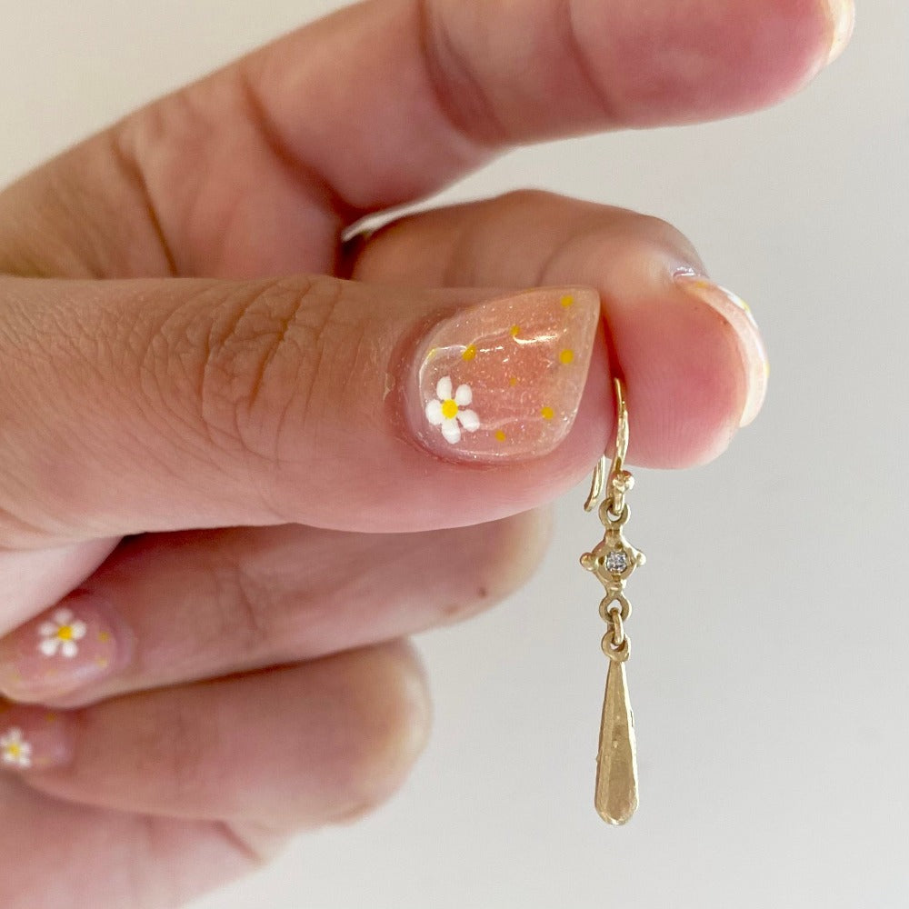 Victoria Cunningham | Diamond Bezel Teardrop Earrings