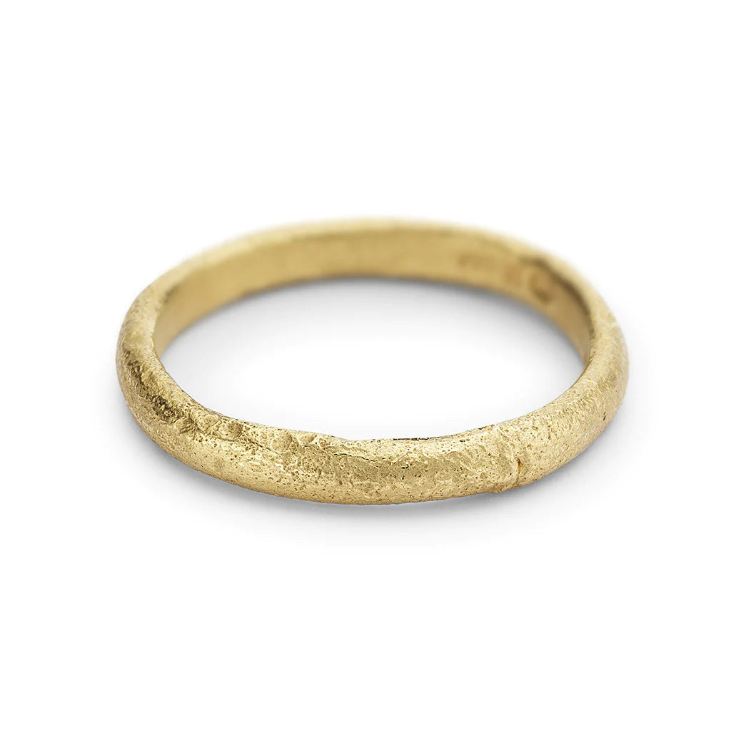 Ruth Tomlinson | Textured Raw Gold Wedding Band