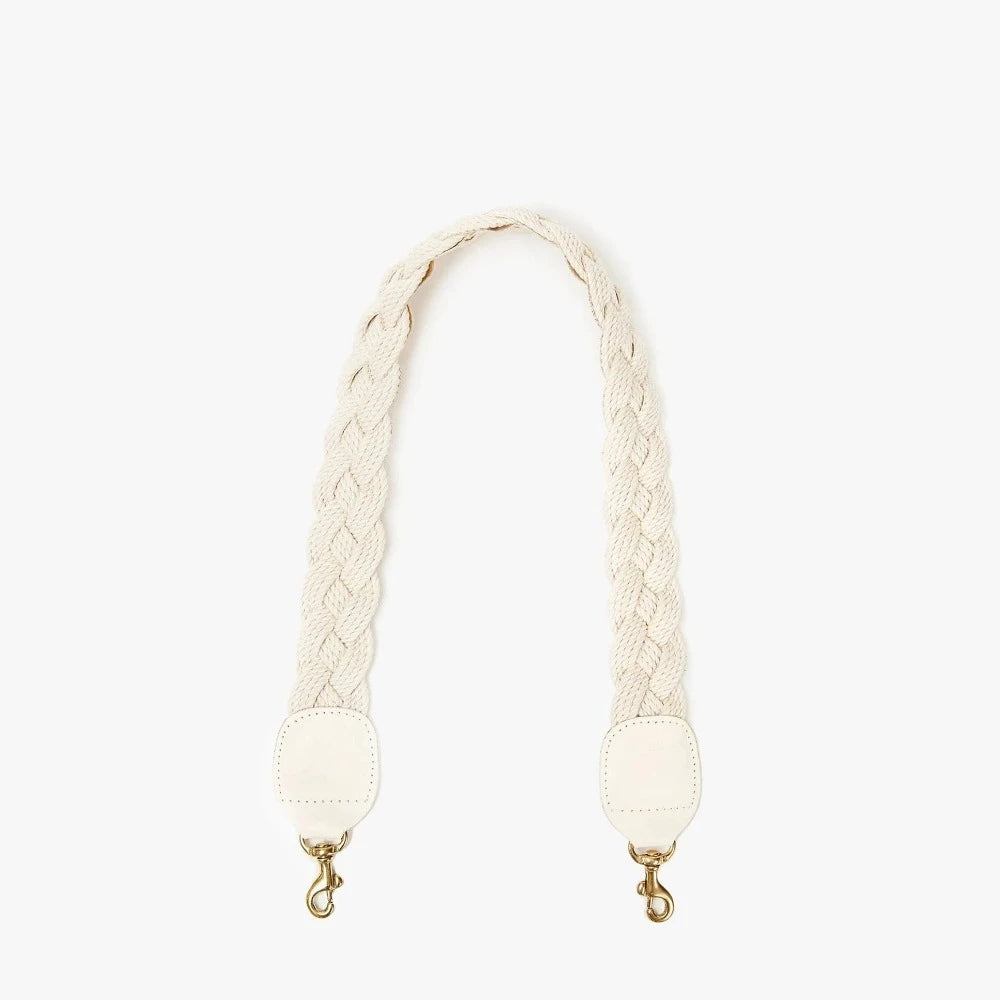 Clare V. Braided Leather Shoulder Strap - Black — Emory Clothing