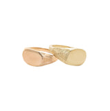 Petite Signet Ring in Carved Gold