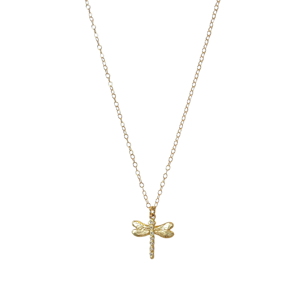 Victoria Cunningham | Dragonfly Necklace with Diamonds