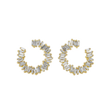 Suzanne Kalan | 18k Classic Diamond Mini Sideways Spiral Hoop Earrings