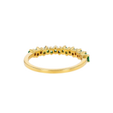 Suzanne Kalan | 18k Princess Cut Emerald Mini Half Band