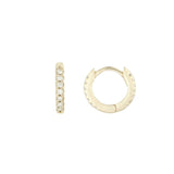Junior Pave Diamond Hoops