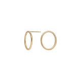 Small Open Oval Wire Stud Earrings