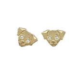 Victoria Cunningham | Puppy Stud Earring with Diamond (Single)
