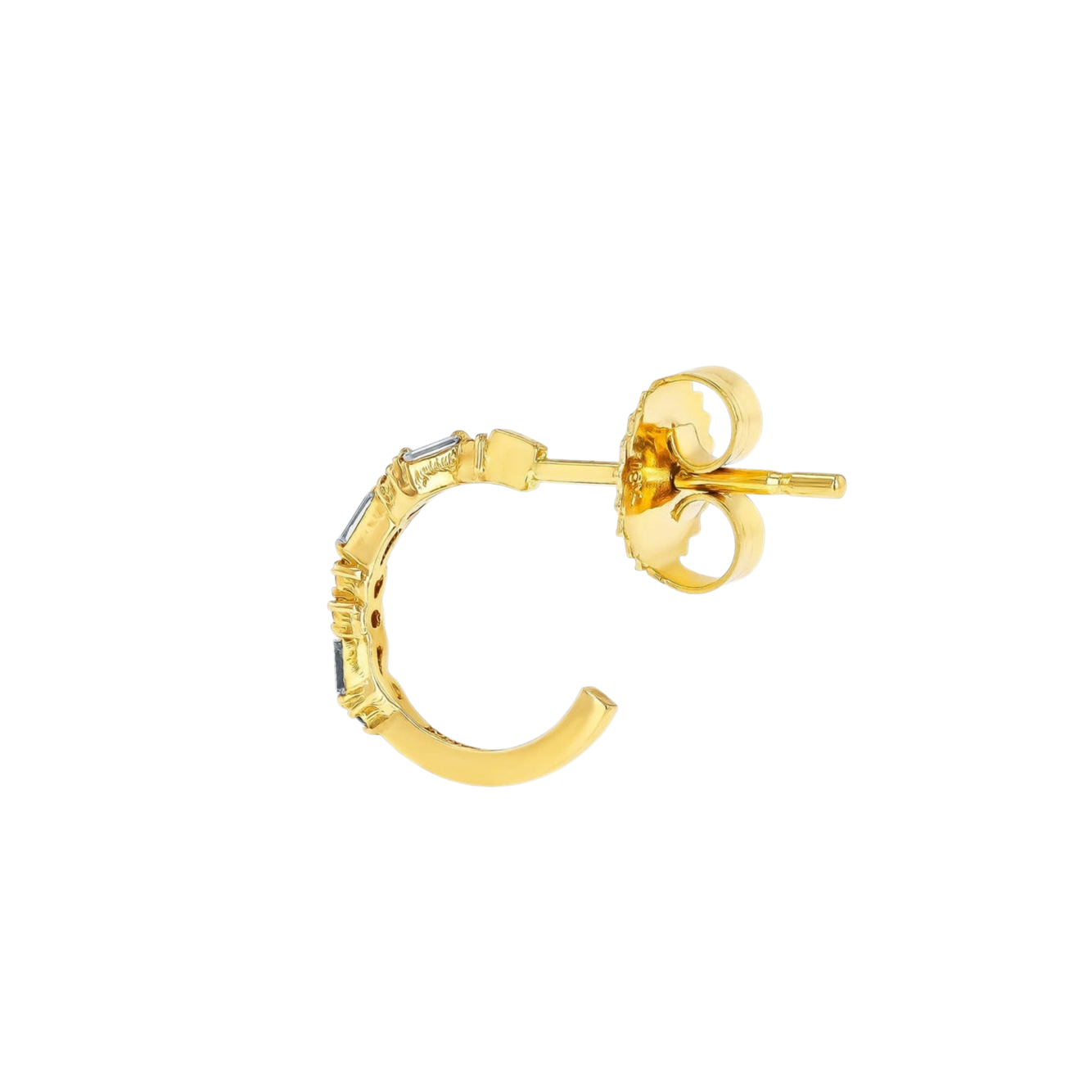 Suzanne Kalan | 18k Classic Diamond Thin Mix Mini Hoop Earrings