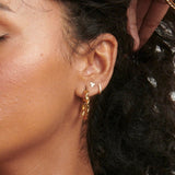Junior Pave Diamond Hoops
