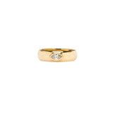 Zoe Chicco gold ring with diamond eye, front view