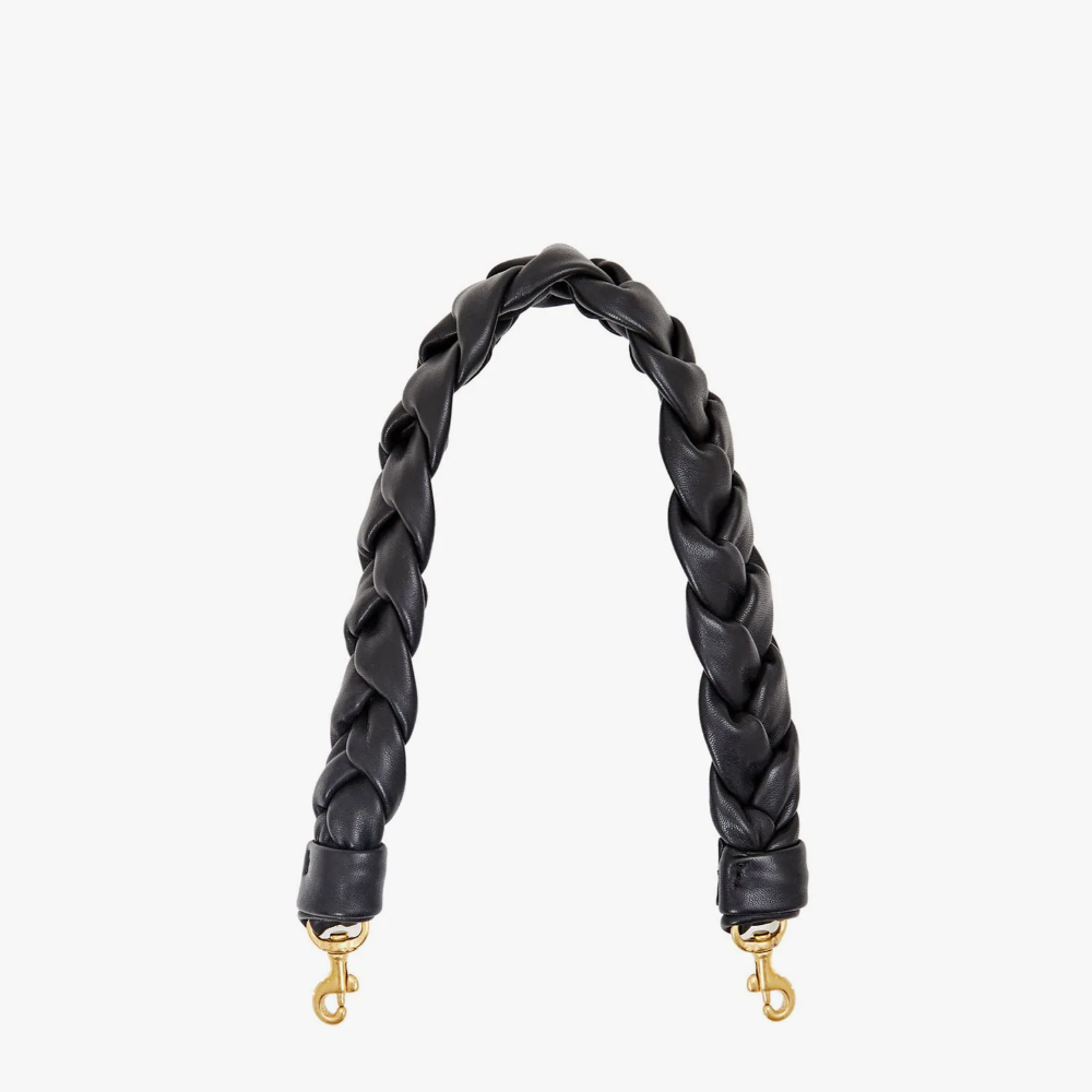 Shoulder Strap Braided Nappa, Black